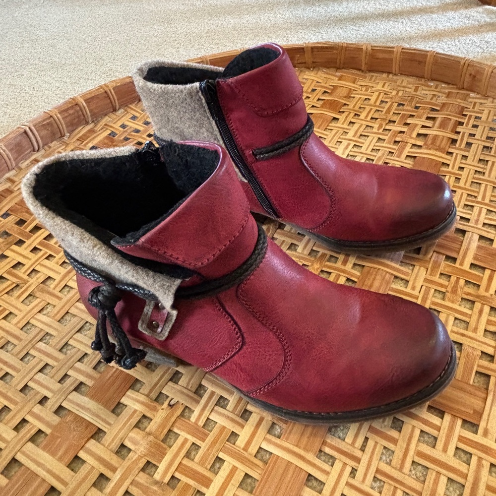 Stylish Red Ankle Boots for Women